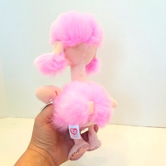 NWT Ty Beanie Boo's Camilla The Pink Poodle Glitter 2020 - Picture 3 of 9
